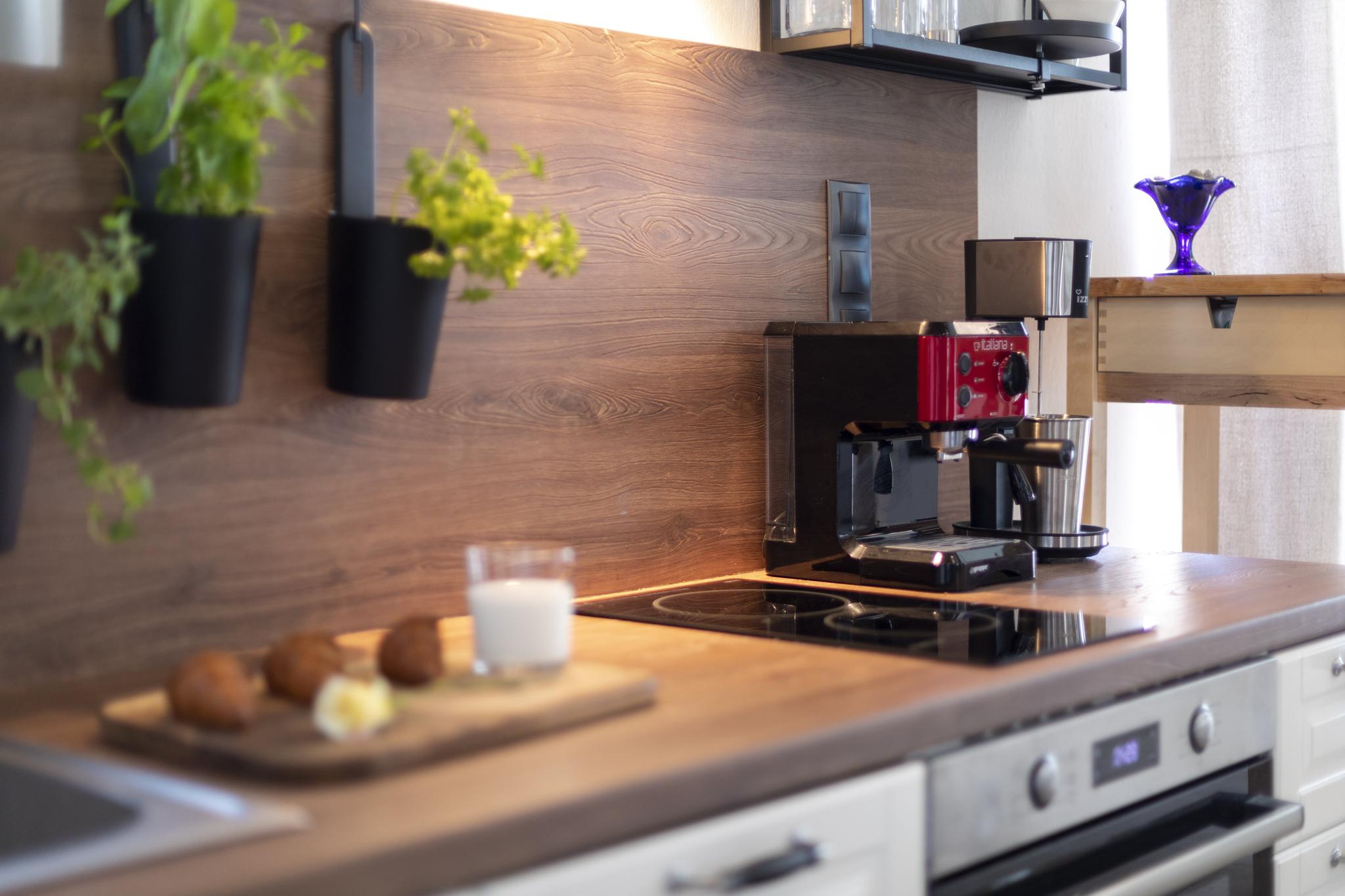 Fully equipped kitchen at a luxury villa in Skiathos Greece, ready for self-catering holidays